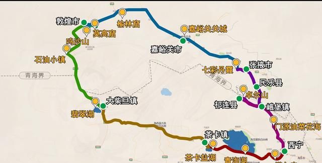 青海旅游地图，青海旅游有几条路线图23